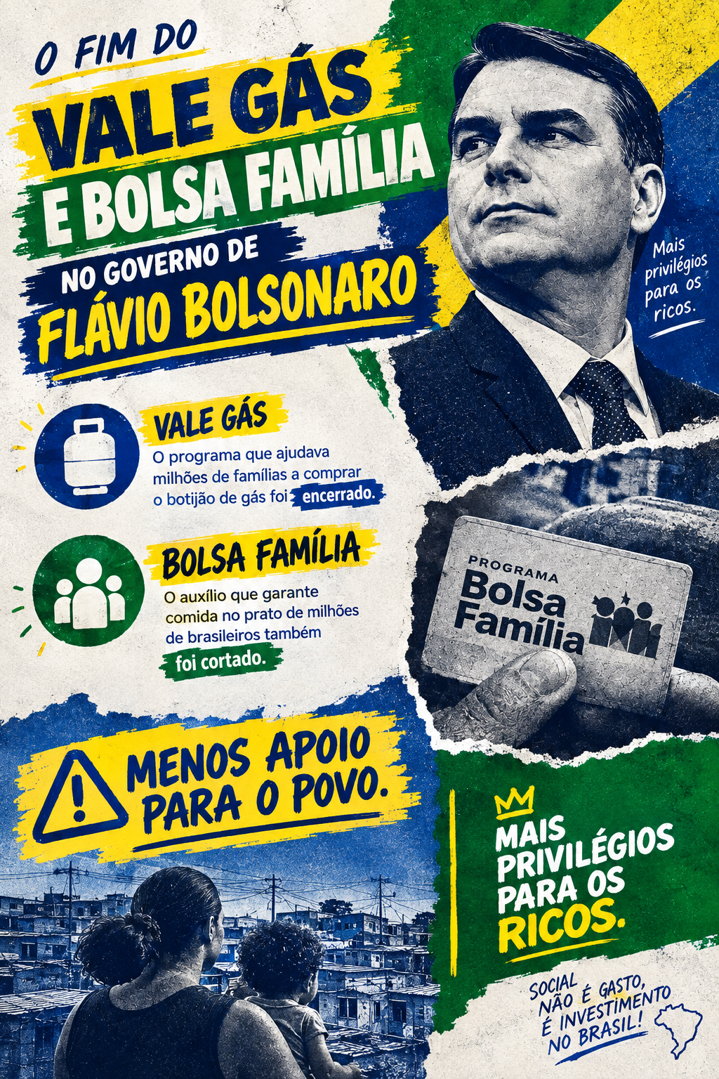 Brazilian Welfare Cuts Protest Poster